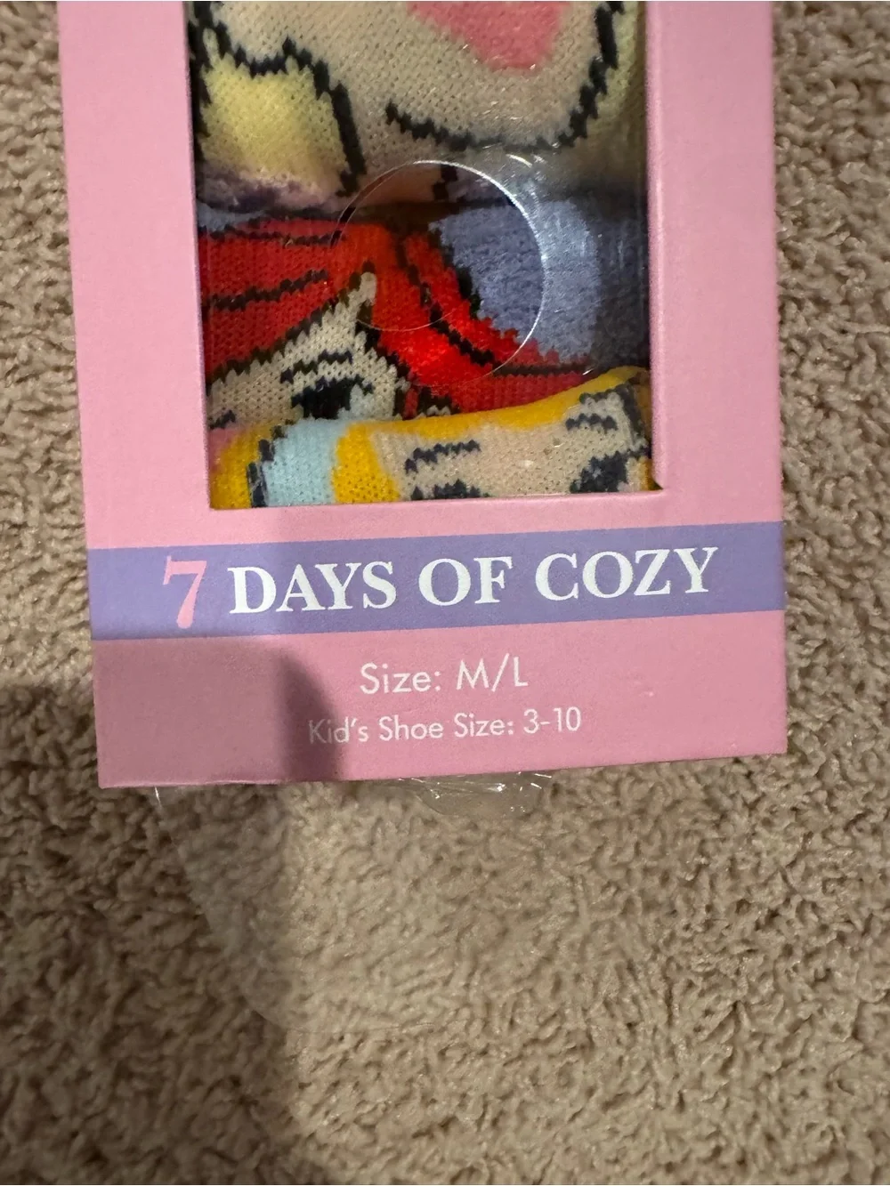 Disney Princess 7 Days of Cozy Socks - Pink Packaging